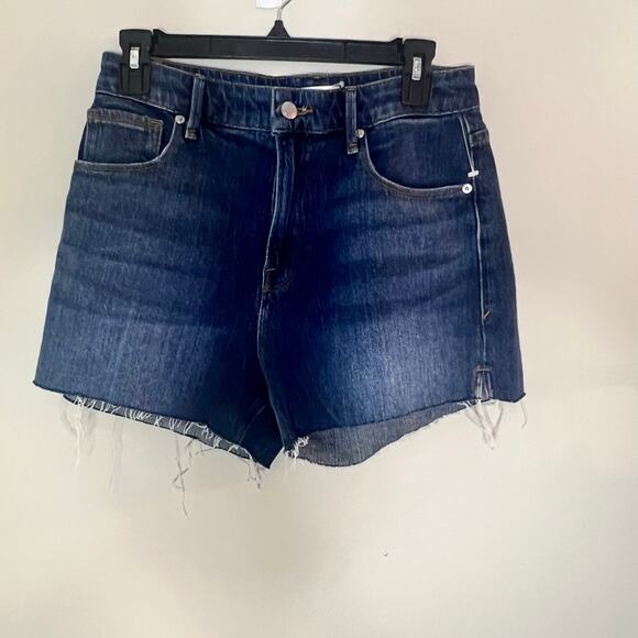 Good American GOOD CUT-OFF SHORT BLUE464 GCOS991C Size 6/28 NWT - Picture 1 of 7